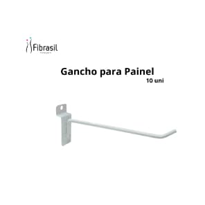 Kit Com 50 Ganchos Para Painel Canelado 10 Cm Branco