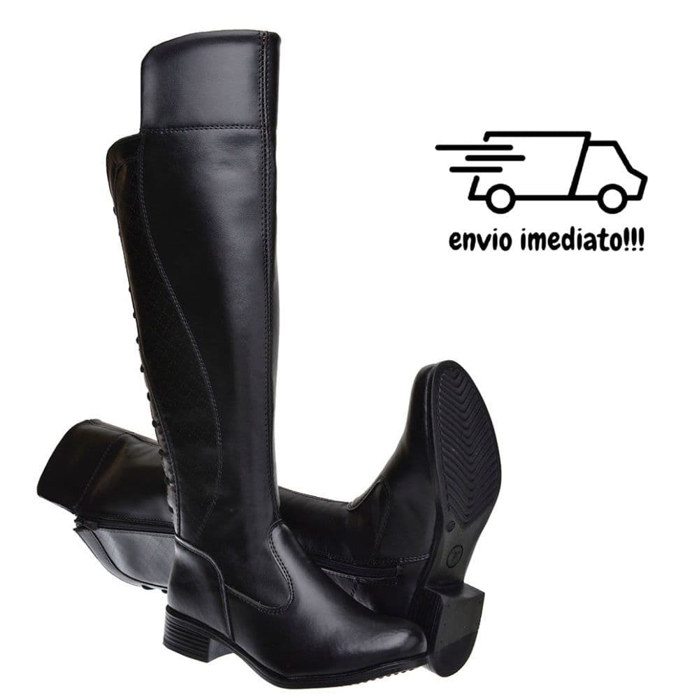 Bota Feminina Over The Knee Confortável Cano Alto Mulher Fashion Moda Outono/Inverno PROMOÇÃO