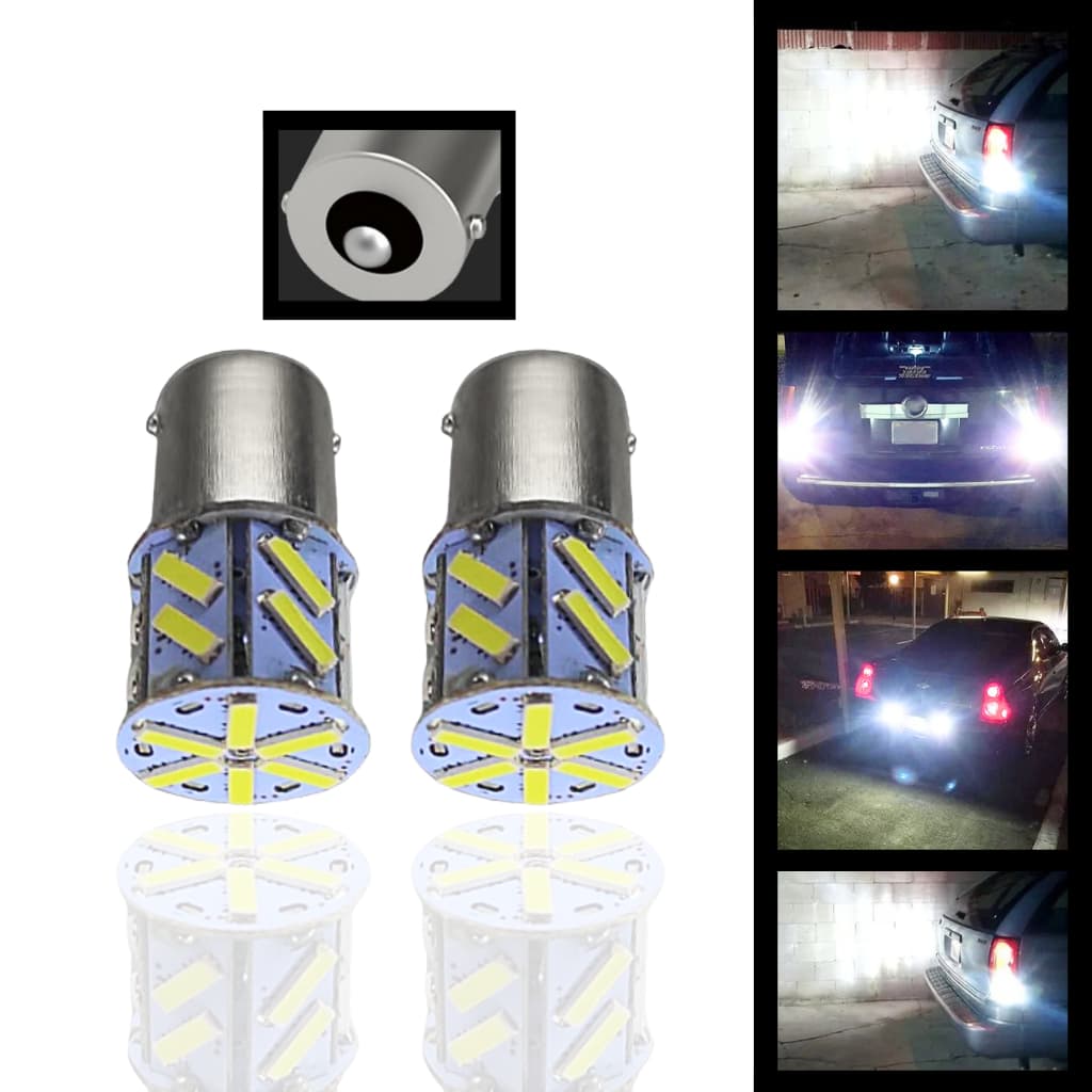 Par Lâmpada Ré Torre 18 Leds 1 Polo 12v  Seta Pisca Freio Lanterna Super Led Luz Branca Direção Ré e Freio super led