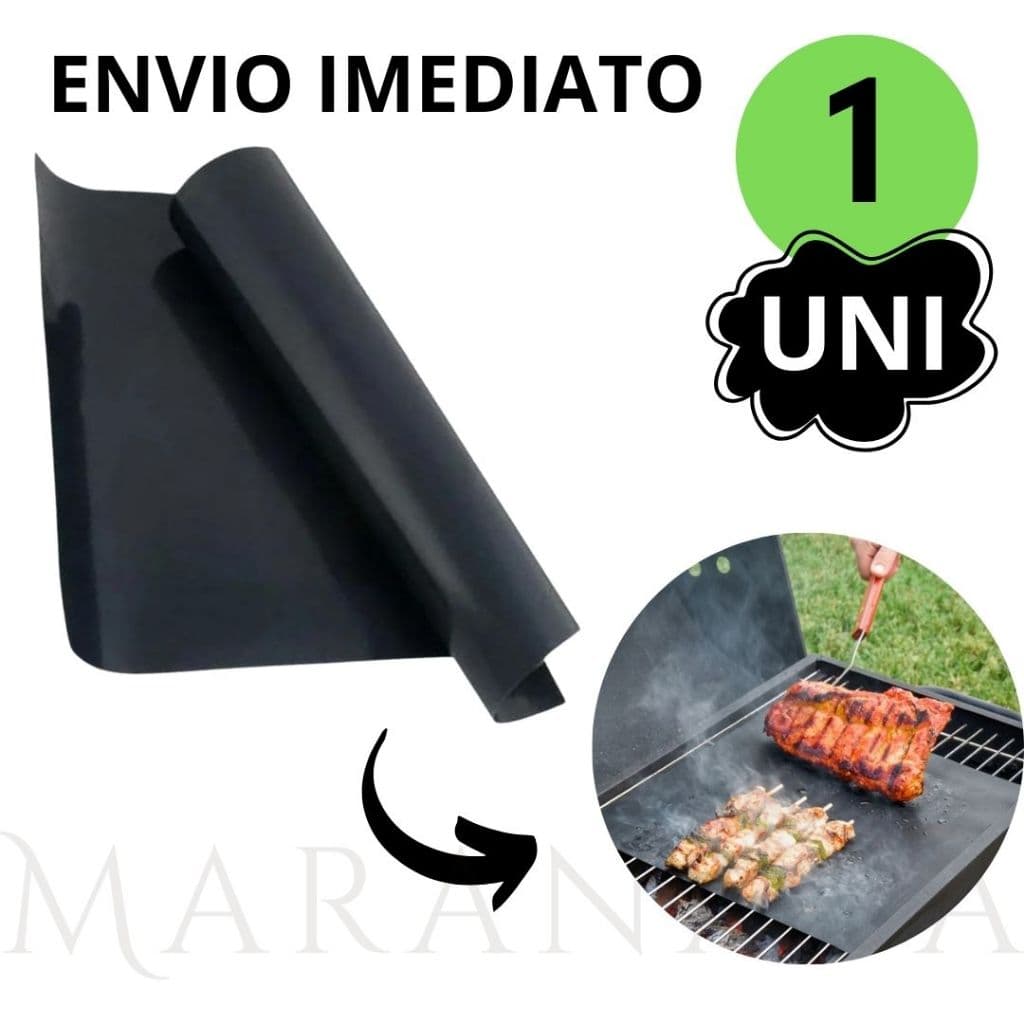 Manta para churrasqueira Manta De Teflon Para Grelha Churrasco 40x33cm Antiaderente Fácil Limpeza e Manuseio