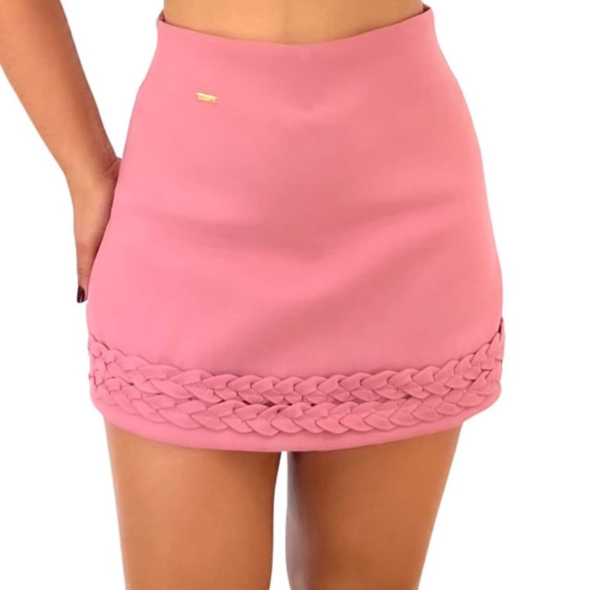 Short Saia Bengaline moda feminina