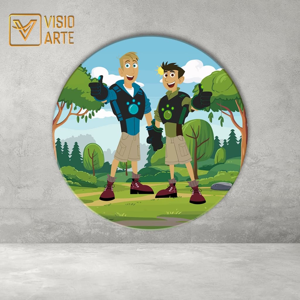 Painel Redondo Sublimado WILD KRATTS  BROTHERS