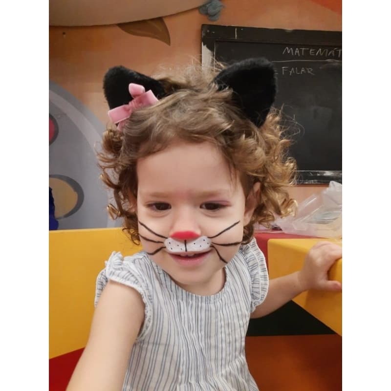 Laço Infantil Orelhas de gatinha, onça para bebês e crianças