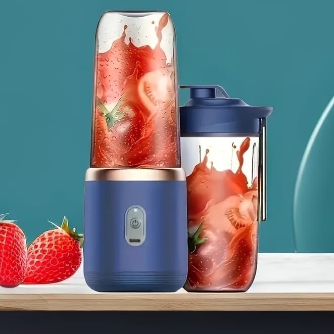 400ML Espremedor Elétrico Mini Liquidificador Portátil 6 Lâminas De Suco De Alimentos Misturador Leite Smoothie