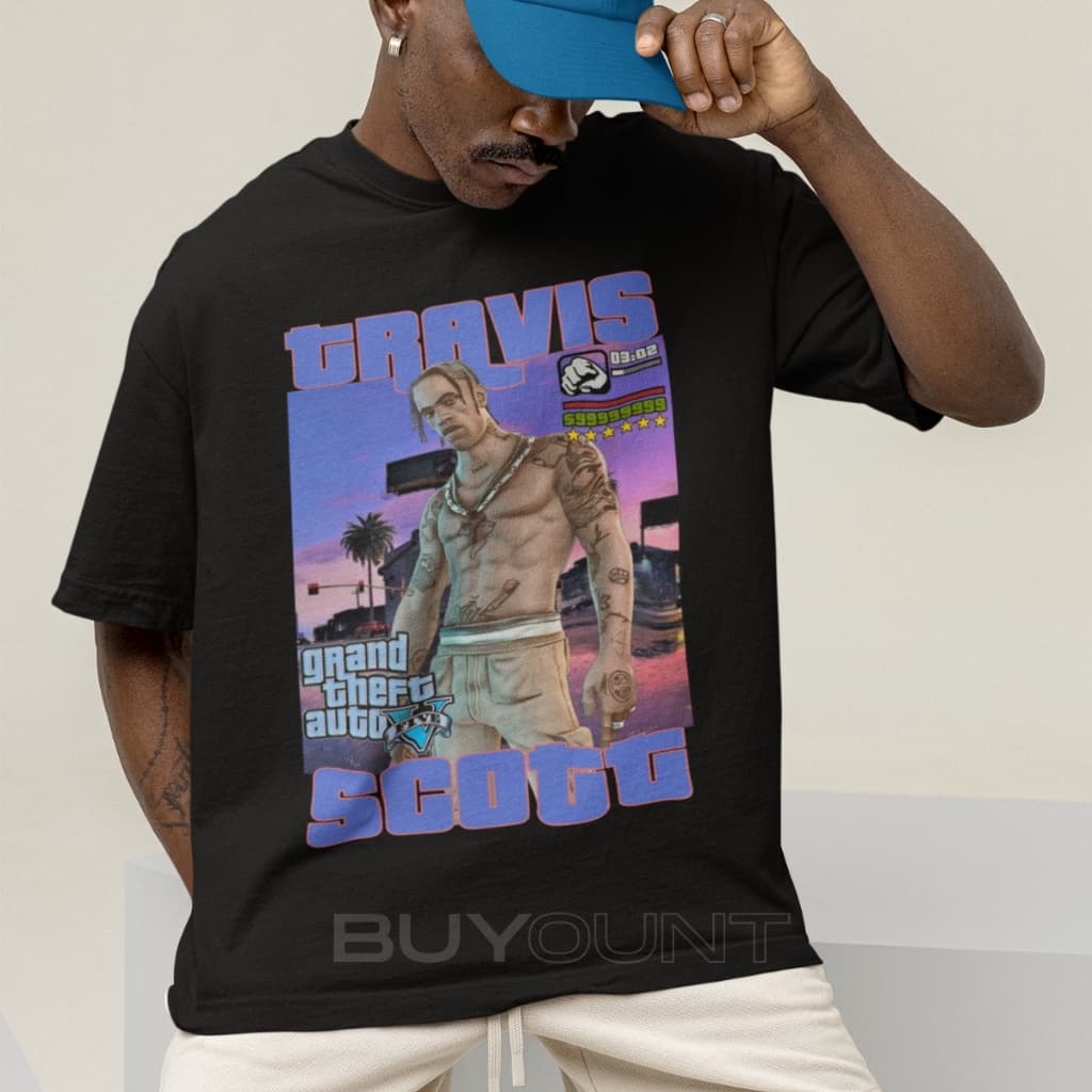 Camiseta Básica Travis Scott Rock in Rio Gta