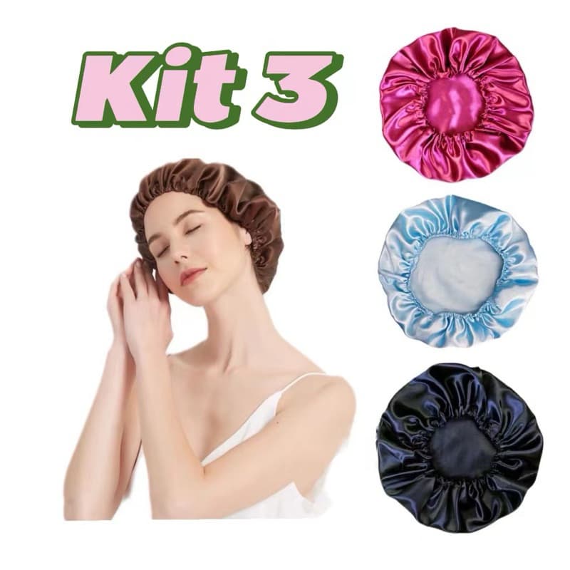 Kit Touca de Cetim Antifrizz