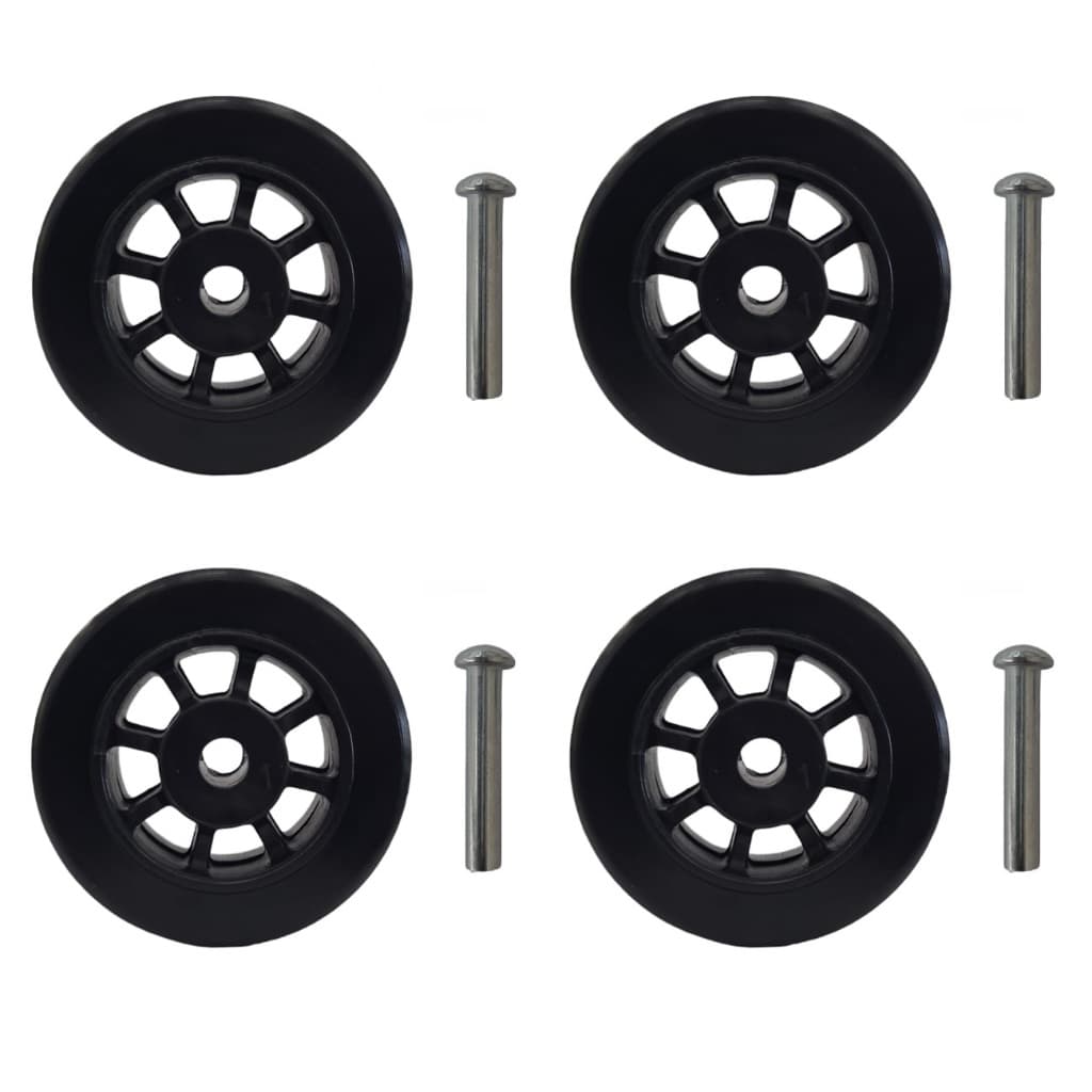 Kit 4 Rodas de Mala de Viagem - 50x18x6 mm