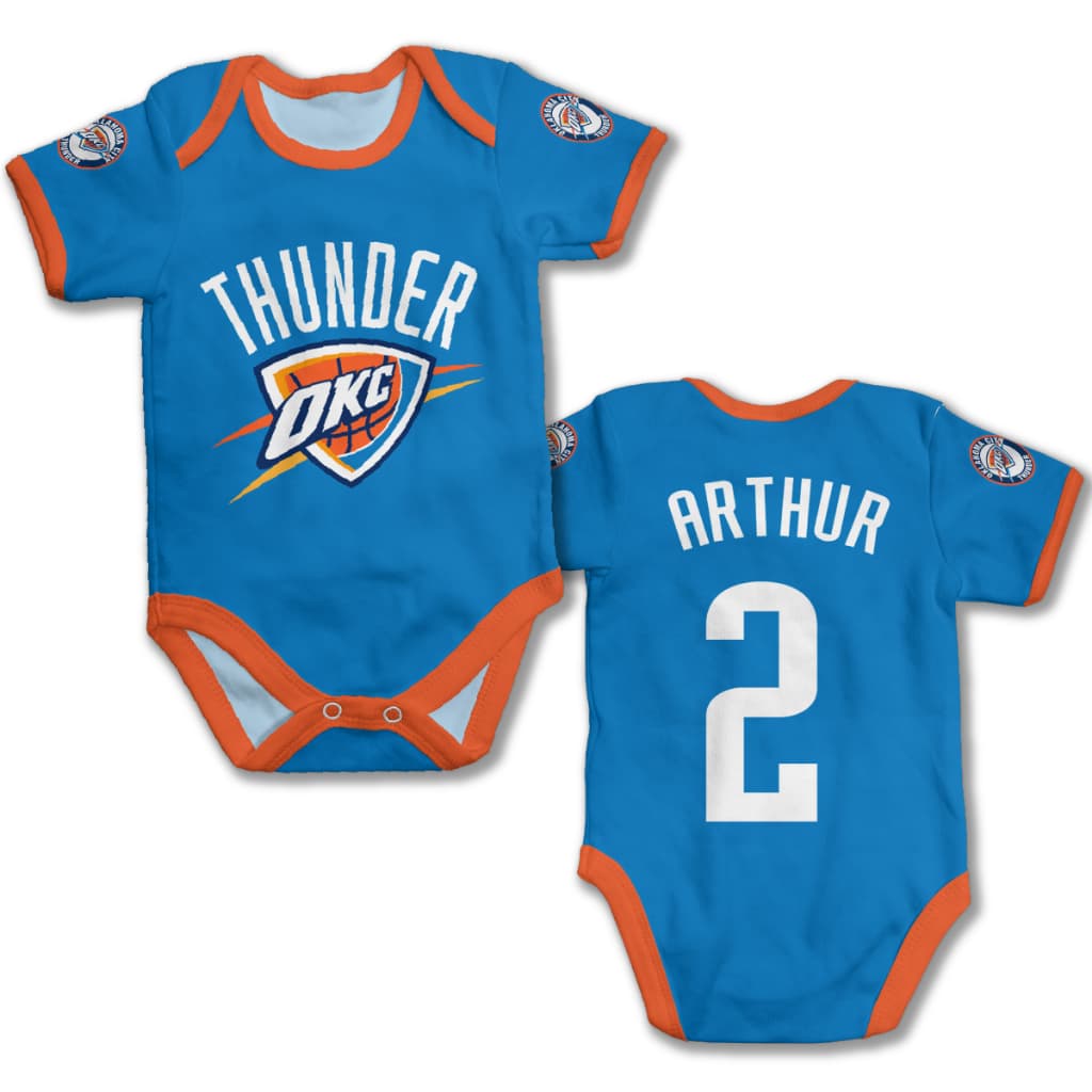 Body bebê Oklahoma City Thunders personalizado com nome