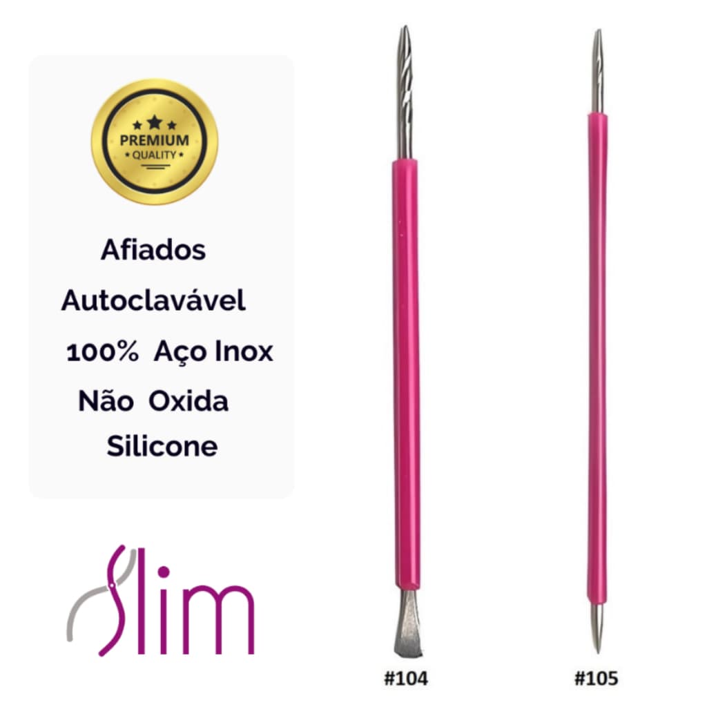 Kit Palito unha + Espátula mista  Manicure Podologia altamente esterilizavel