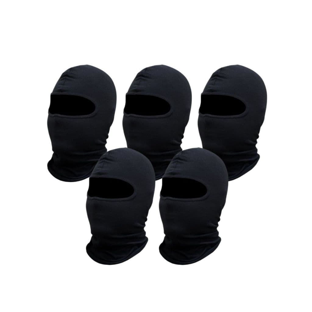 Kit Toucas Ninjas Balaclavas Preta Proteção UV Termico Frio Motoqueiro