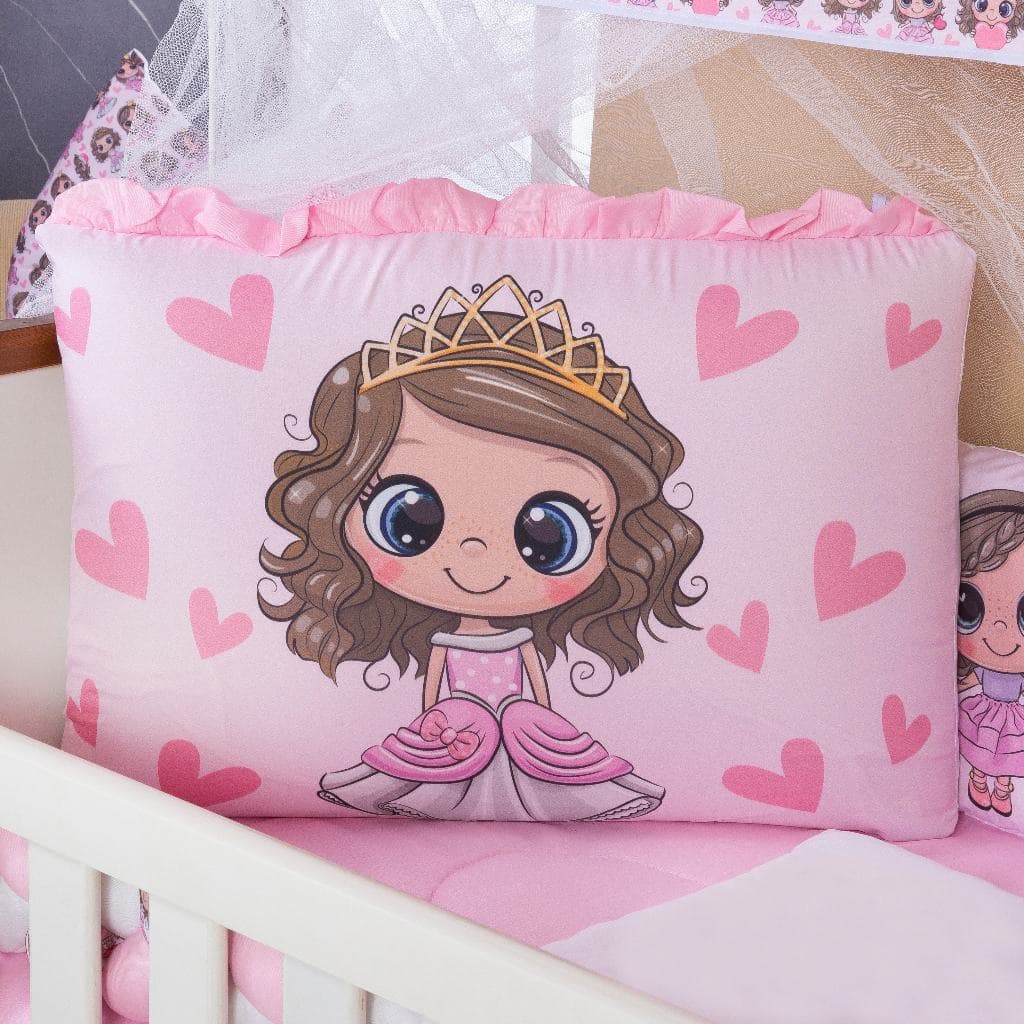 Kit Berço Americano 13 pcs para Bebê Menina Amiguinhas