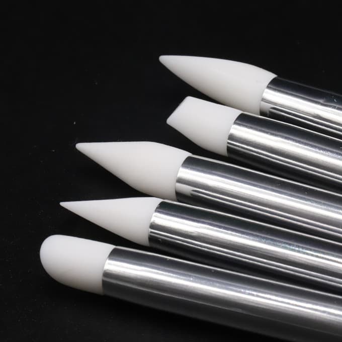 Kit 5 Pincéis (SILICONE E BOLEADOR) Manicure Profissional