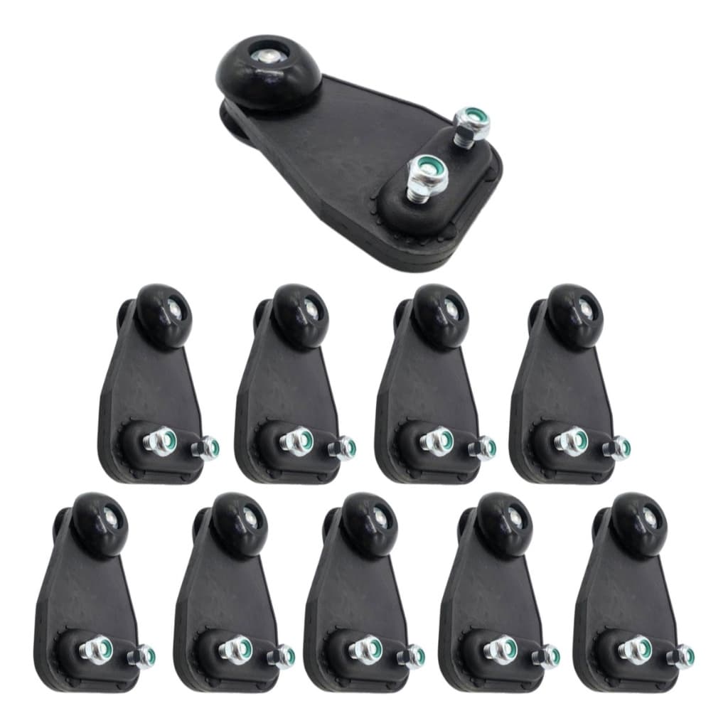 Kit 10 Rodízio Com Kit Fixador - Lona Lateral Caminhão Sider