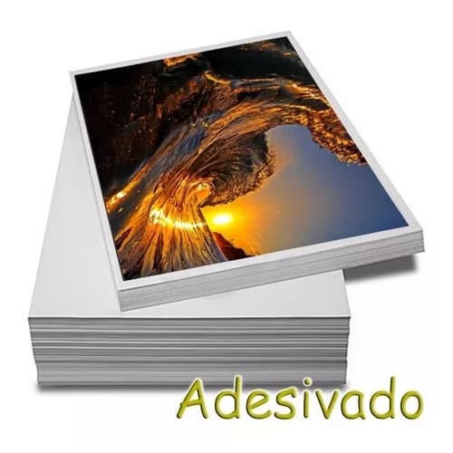Papel Fotográfico Adesivo 80g A4 Glossy - 200 Folhas