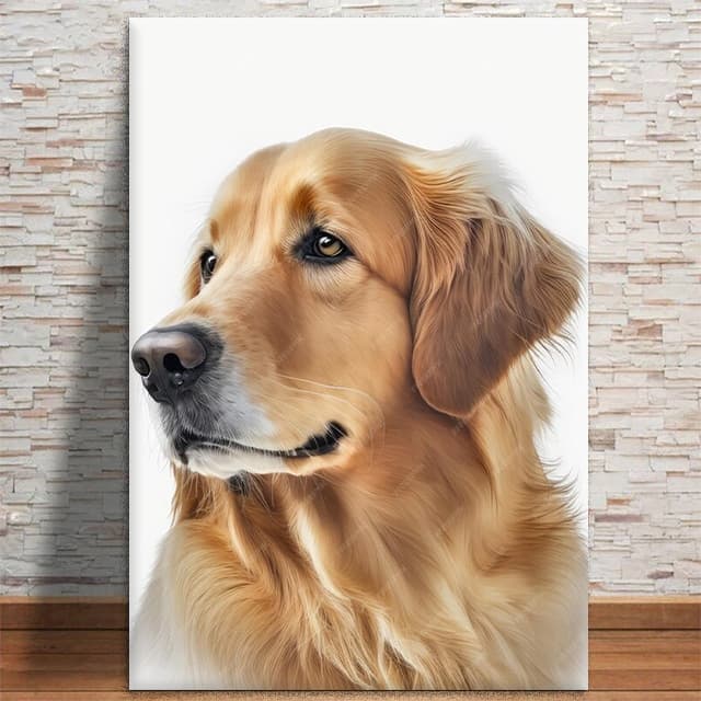 Quadro Decorativo Golden Retriever Cachorro Sala Quarto MDF 3mm