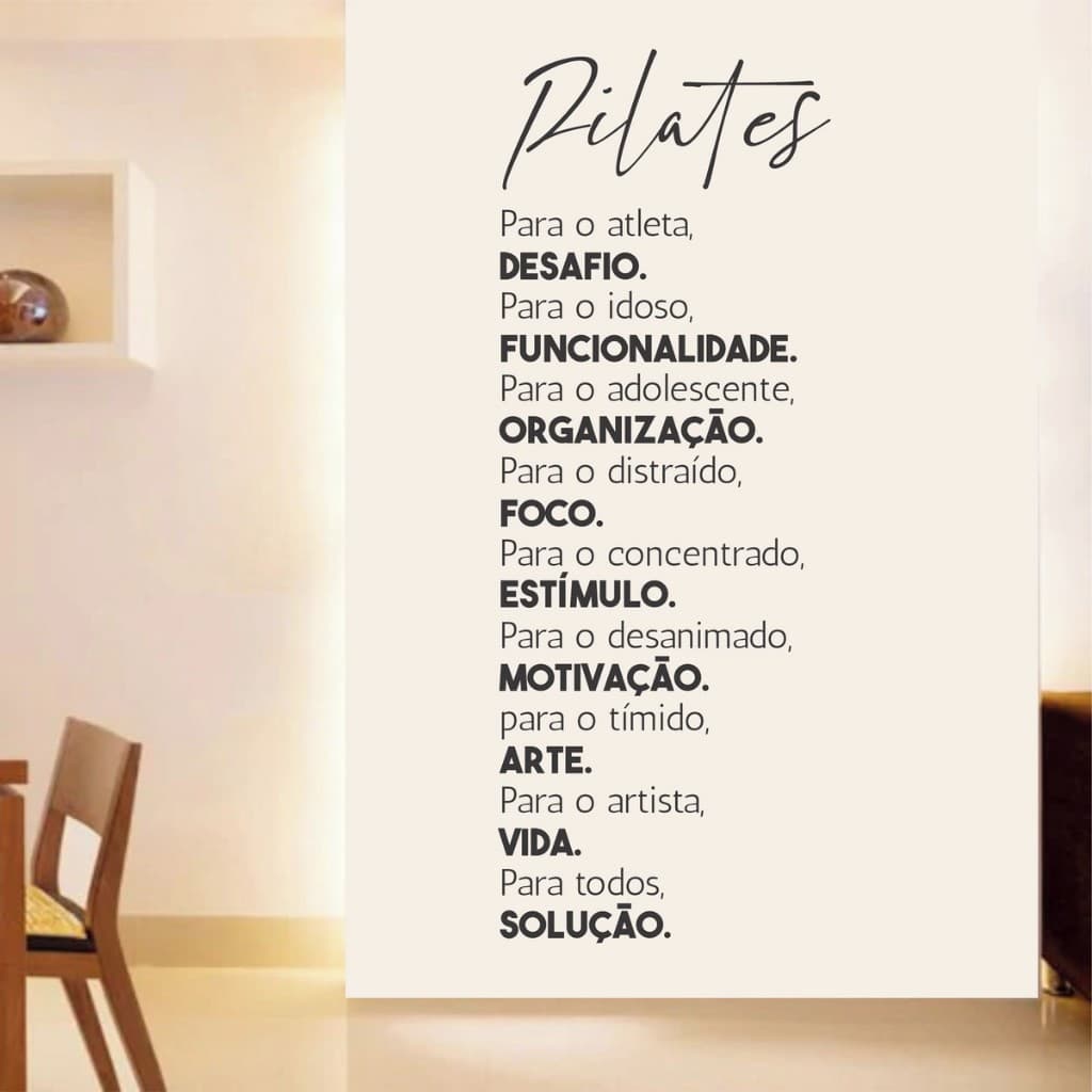 Adesivo de Parede Palavras Pilates  PP17 -1.50x 55cm