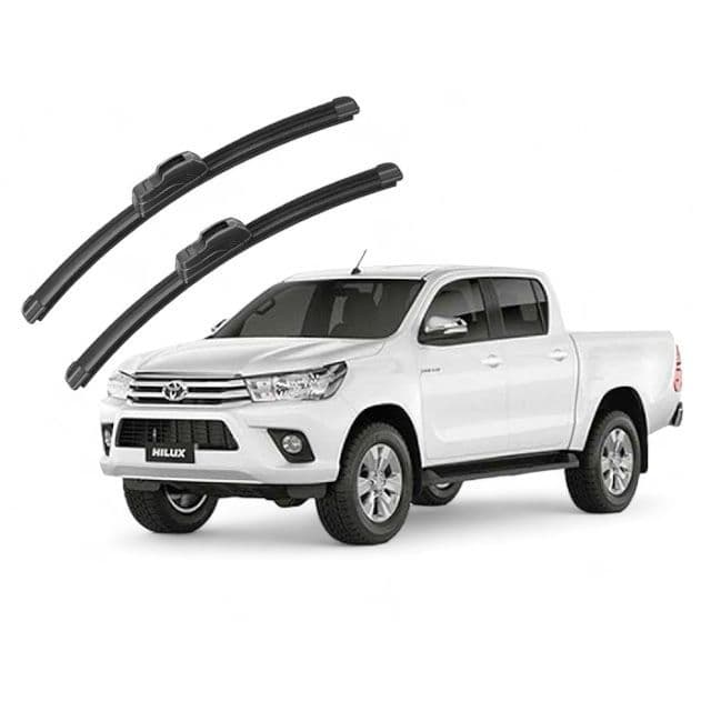 Par Palhetas Limpador De Parabrisa Dianteiro Para Toyota Hilux 2017 a 2024