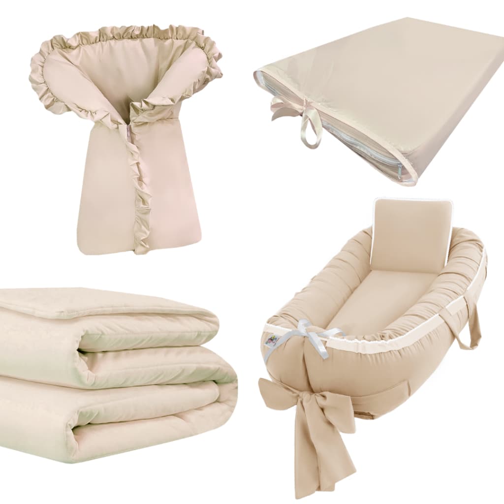Kit Inverno - Porta Bebe Saco De Dormir +  Ninho Redutor De berço + Edredom  + Trocador De Cômoda