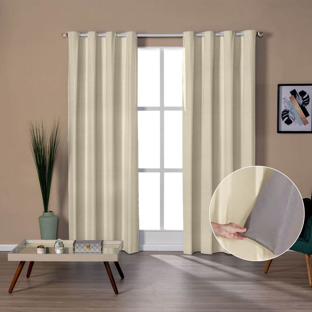 Cortina Blackout Pvc 2 80 M X 2 30 M Corta Luz Cortina para Quarto Sala com Ilhós