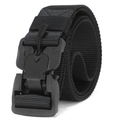 Moda Cinto Largo Masculino Nylon Fivela Liga de Zinco e Engate Rápido