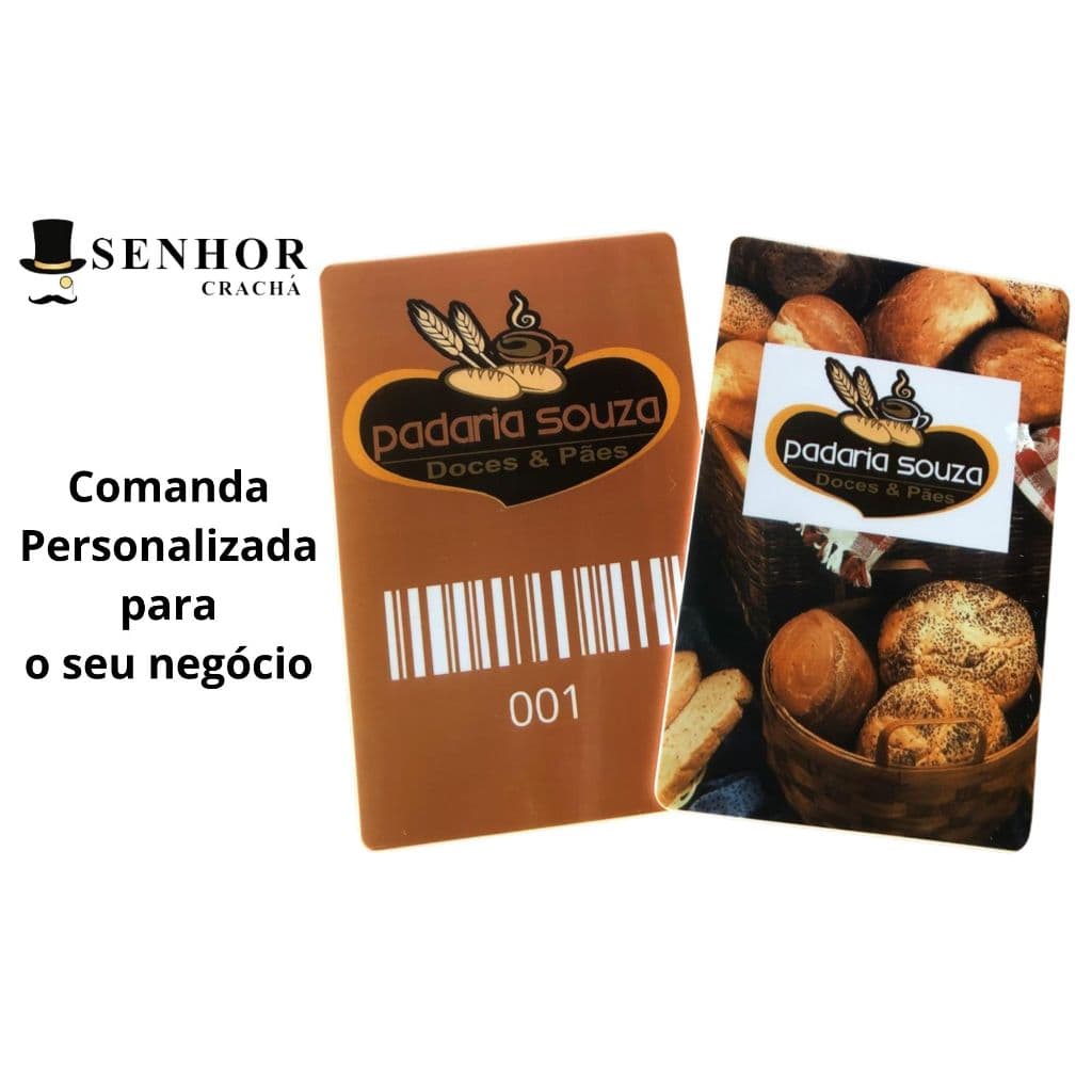 50 Comanda Identificadora PVC Personalizada para bares, padarias, lanchonetes e hamburguerias