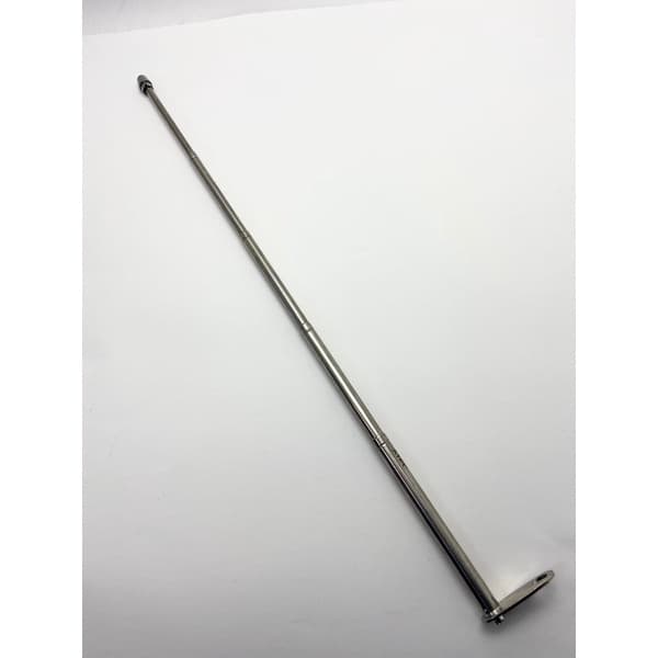 Antena corta pipa retrátil para moto fixação em retrovisor cromada