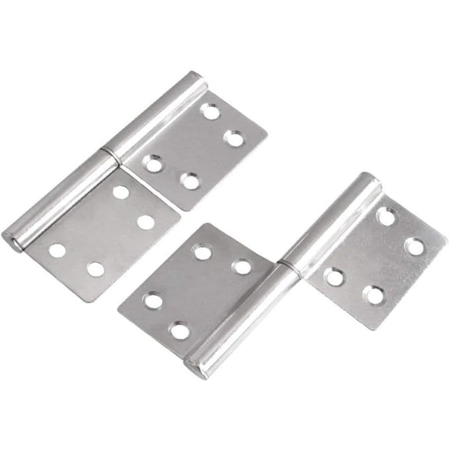 Aexit Porta de móveis 4" Comprimento retangular de aço inoxidável tipo bandeira dobradiças 2 unidades SX180