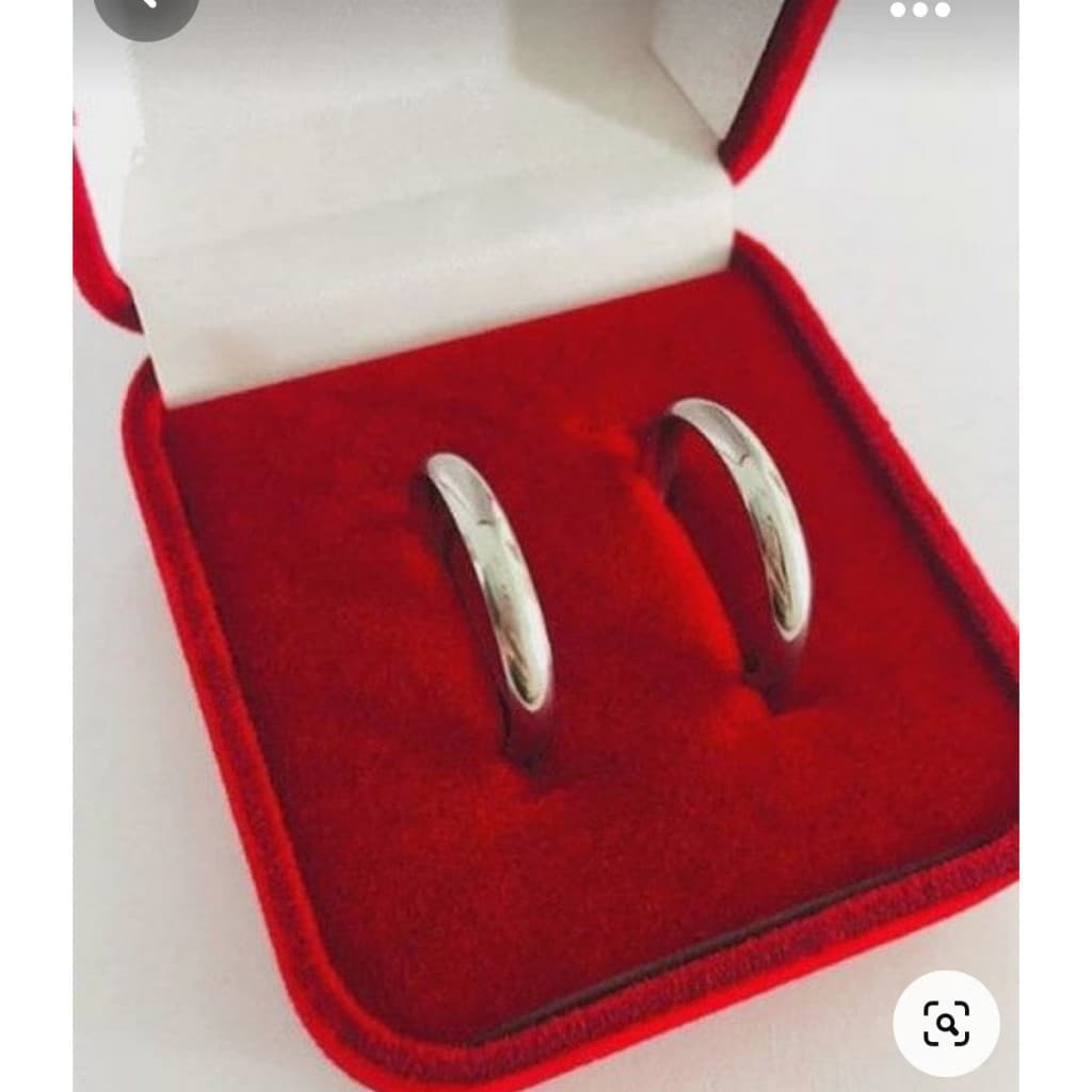 Aliança de prata de Aço inoxdável de Compromisso Casamento Namoro  Lisa Jóias Mulher Pra Presente