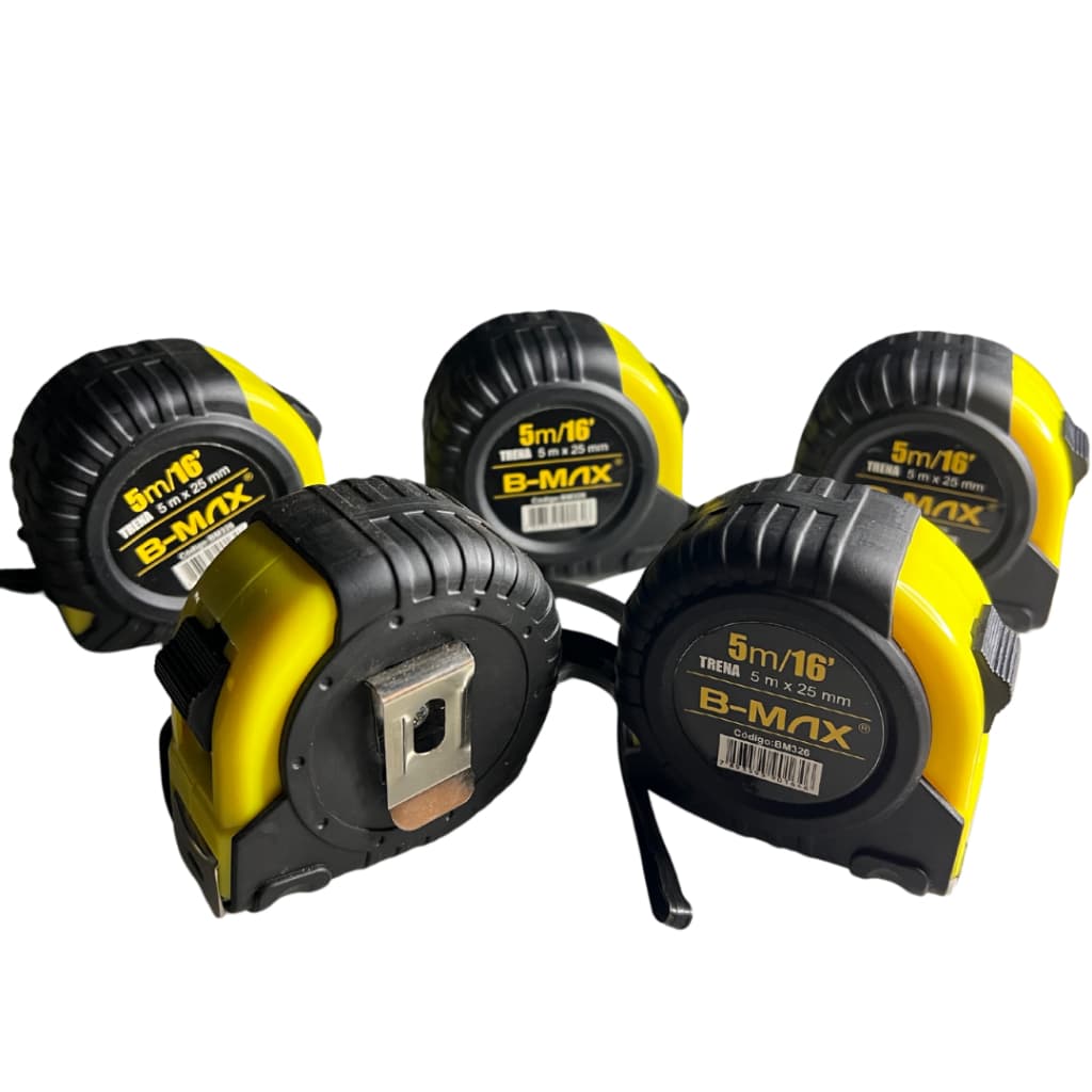 Kit 5 Trenas De Aço B-Max 5 Metros x 25 MM Com Trava BM-326