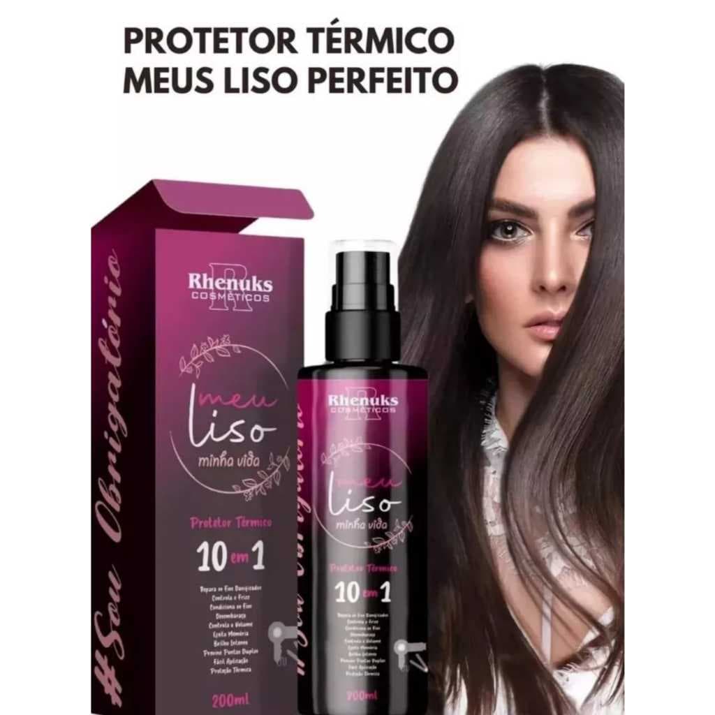 Spray Protetor Térmico 10 em 1 Capilar Meu Liso Minha Vida 200ml Rhenuks