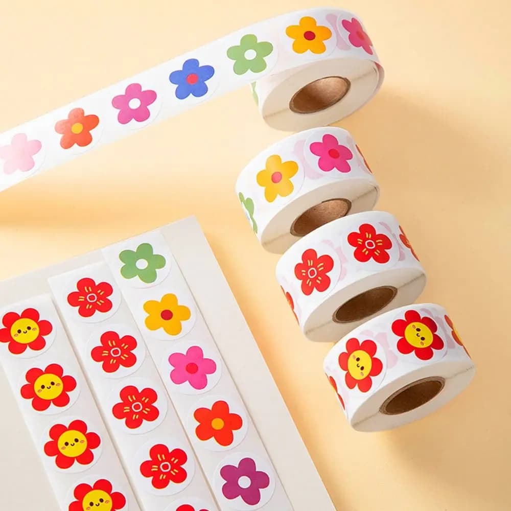 Adesivo de florzinha para embalagens adesivo flor