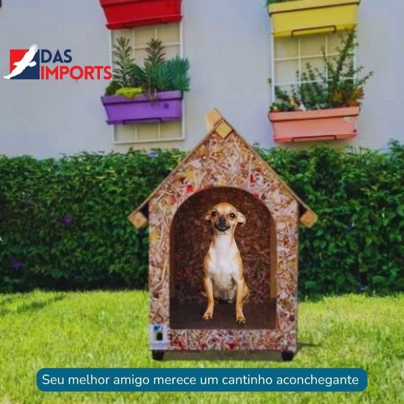 CASINHA PARA PET CACHORRO GATO DESMONTÁVEL ECOLÓGICA N°2 RESISTENTE A SOL E CHUVA