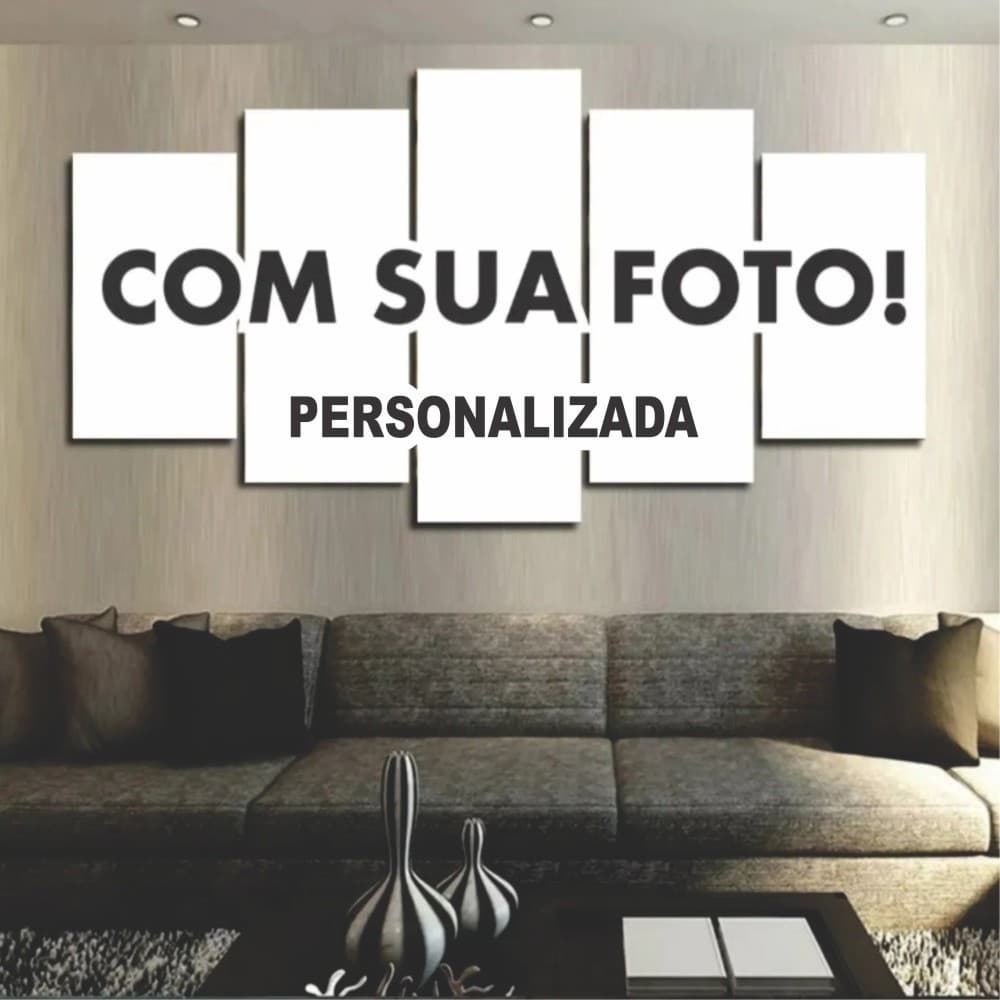Quadro Decorativo 5 Peça Sala Quarto Personalizado