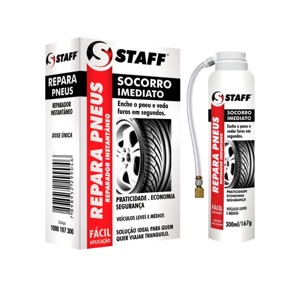 Repara Pneus Automóveis Moto 190ml Staff