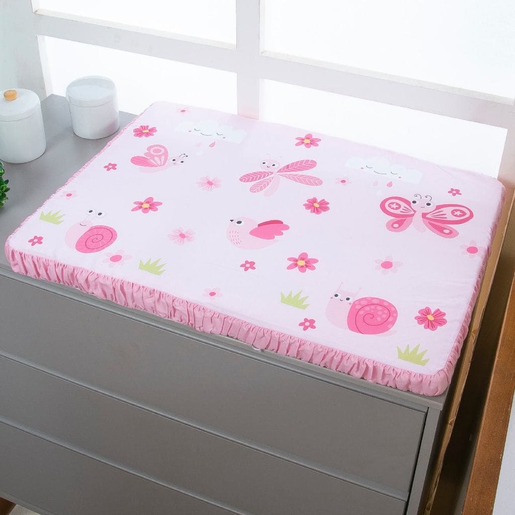 Trocador de Comoda para Bebê Menina 5cm Borboleta