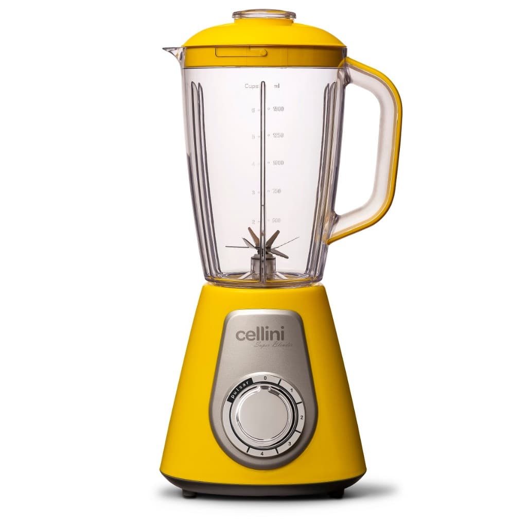 Liquidificador Cellini Super Blender Amarelo e Prata