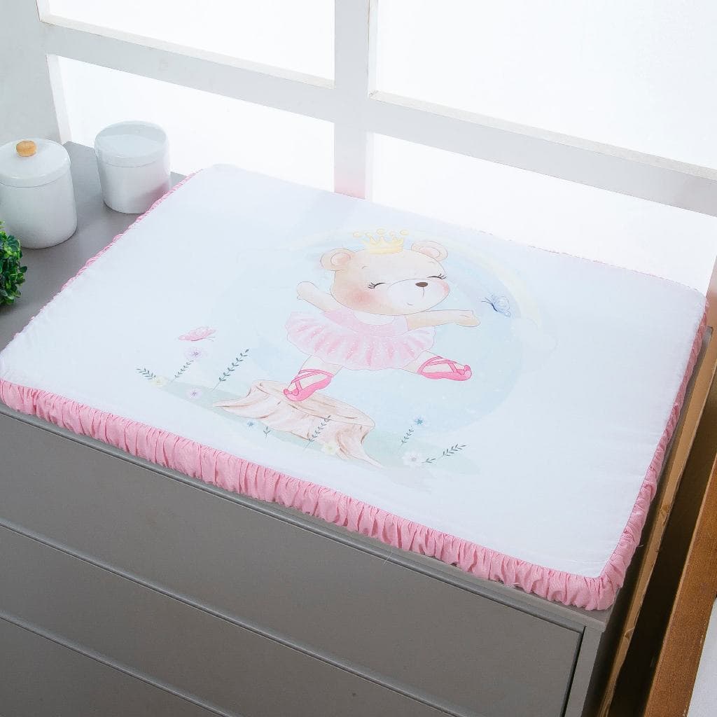 Trocador de Comoda para Bebê Menina 5cm Ursinha Lovely