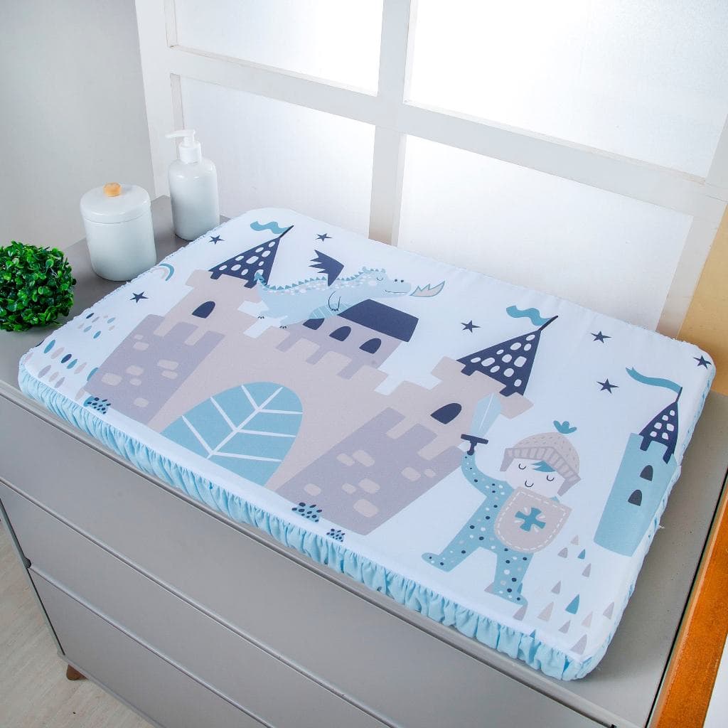 Trocador de Comoda Impermeável para Bebê Menino Príncipe