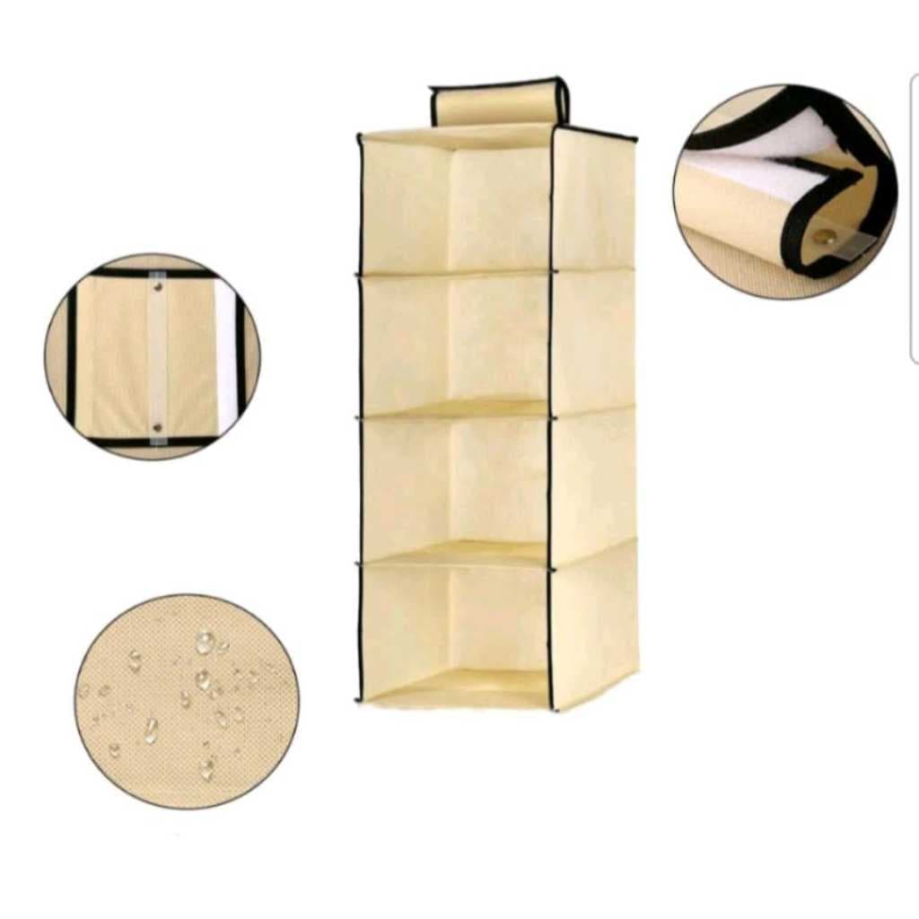 Organizador Multiuso 4 divisórias Suspenso Armário Guarda Roupa - Envio Já!