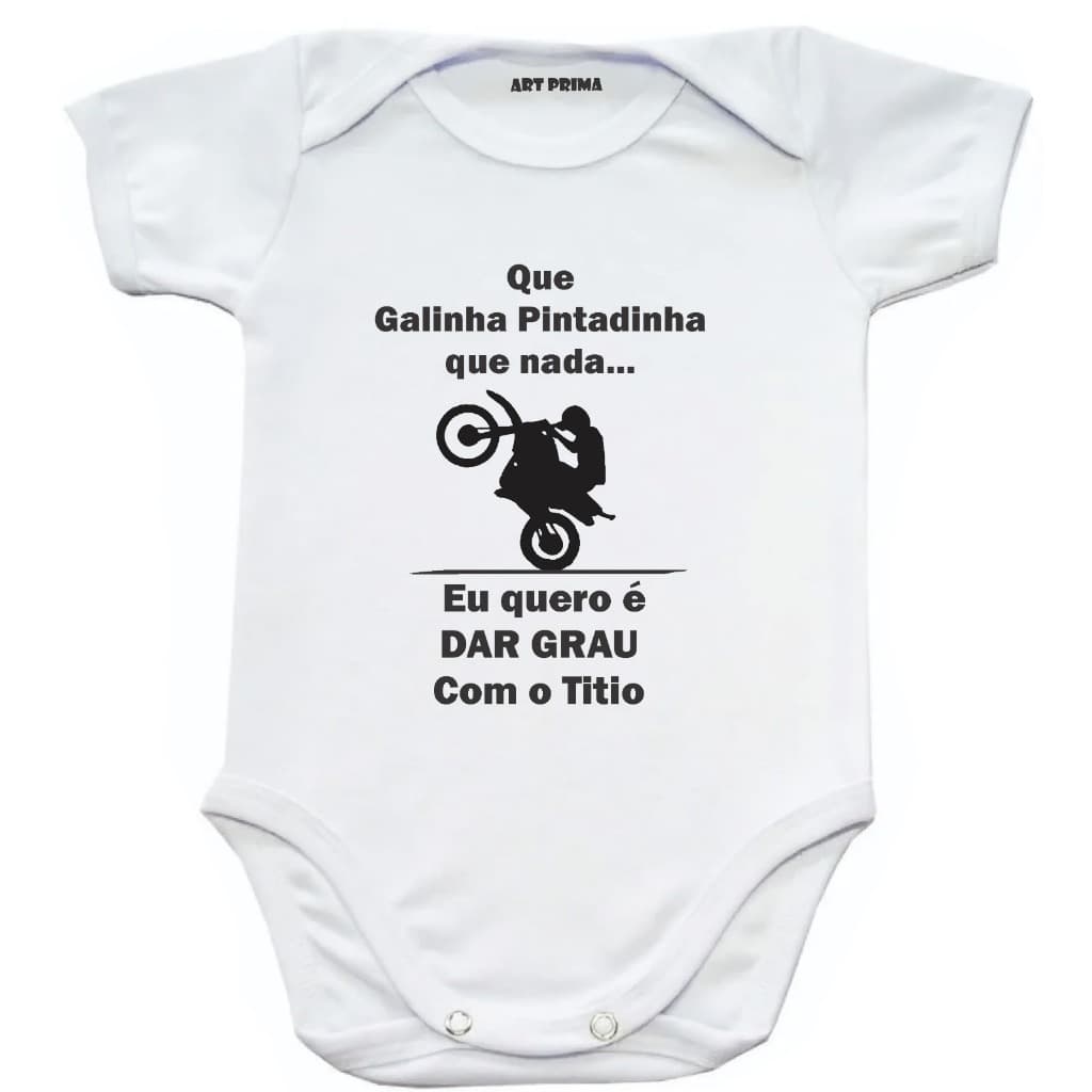 Body De Bebê Que Galinha Pintadinha Nada Eu Quero Dar Grau Body Bebê Trilha Com o TITIO Moto