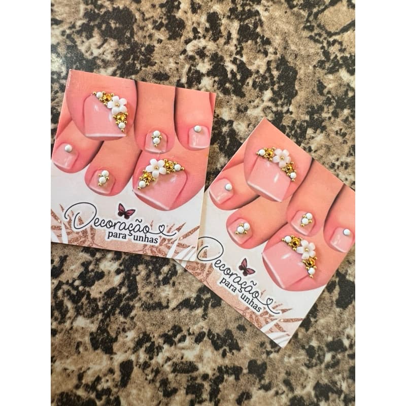 Jóias para os pés flor jasmim coloridas kit 20 pares
