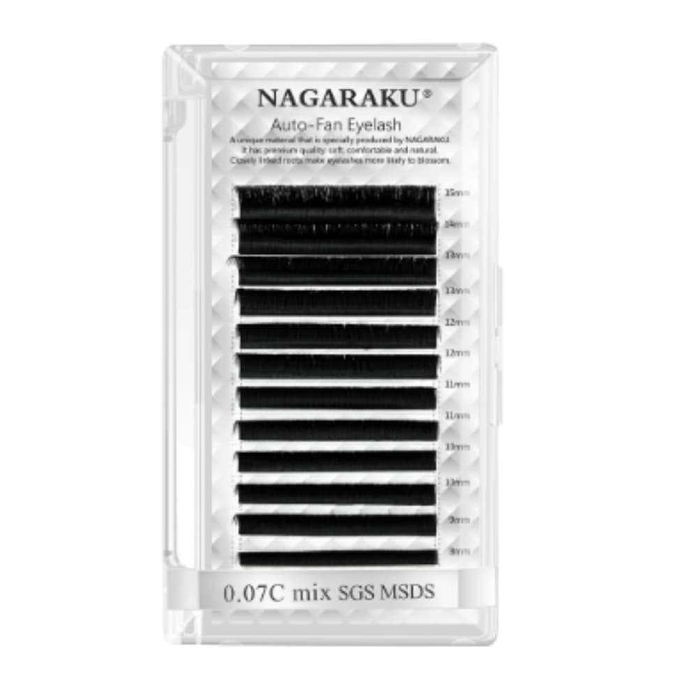 NAGARAKU Bloom W Shape Automático /4D Fãs Premades Extensões De Cílios Suaves Naturais Indivídual De Luz