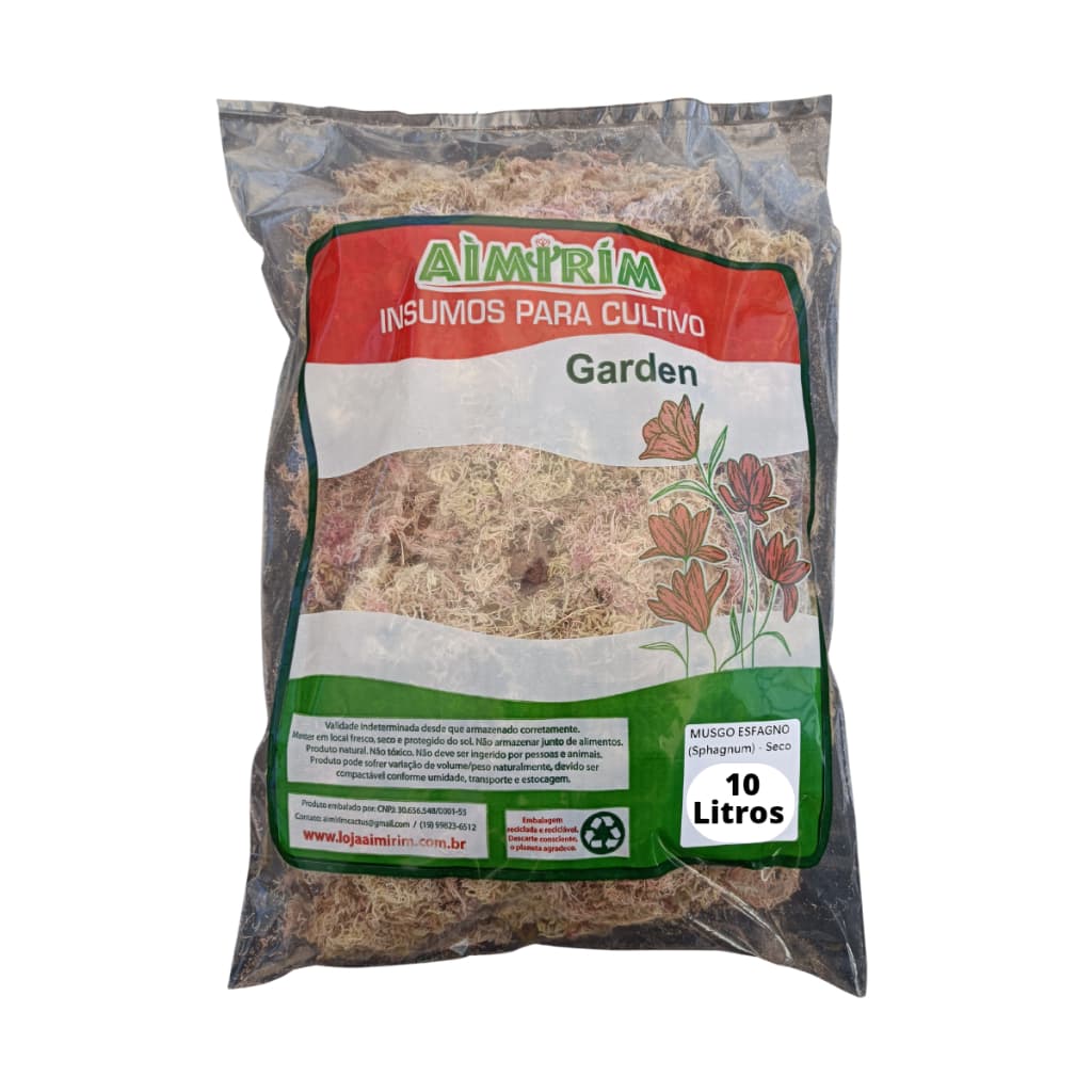 Substrato Musgo Sphagnum Para Jardinagem 10 Litros
