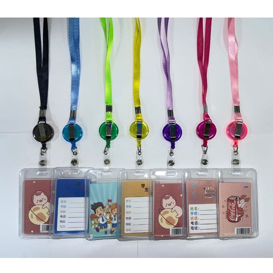 Porta cartão crachá com cordão Suporte de plástico para cartão