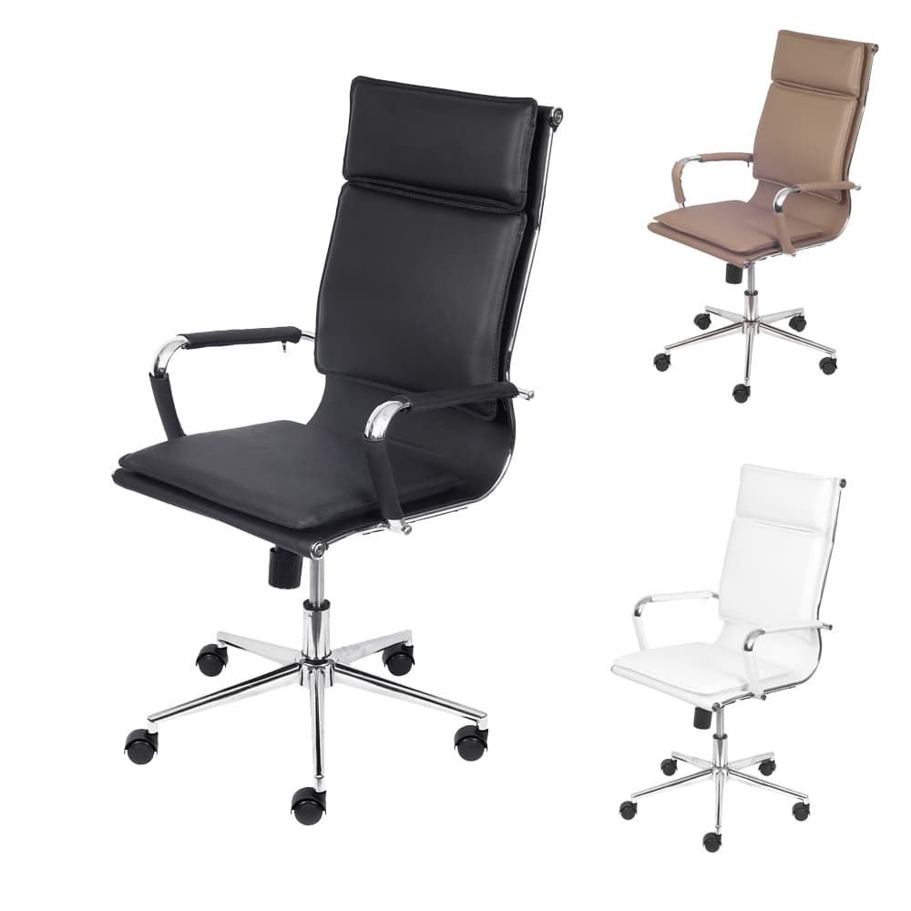 Cadeira de Escritório Giratória Boxbit Soft Alta base Cromada