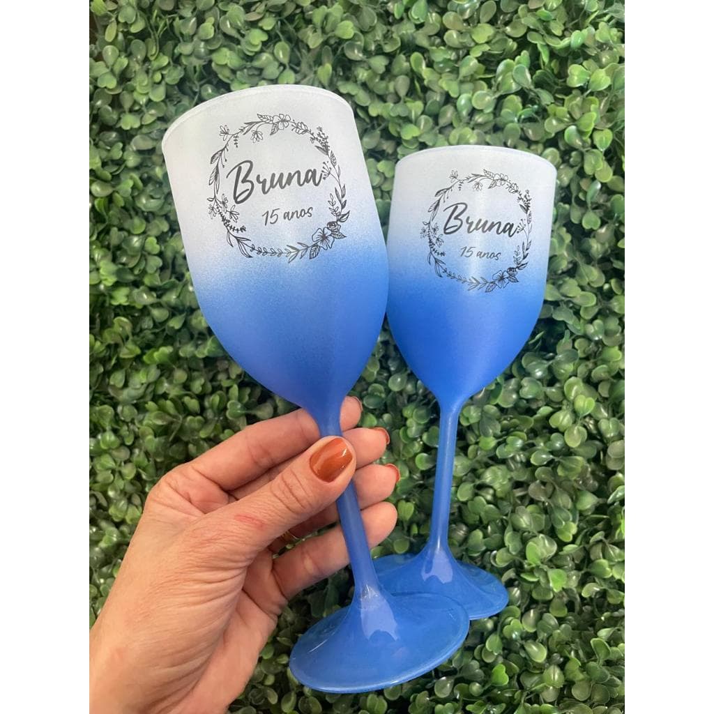 Kit 50 Taças de Vinho Degradê Personalizadas