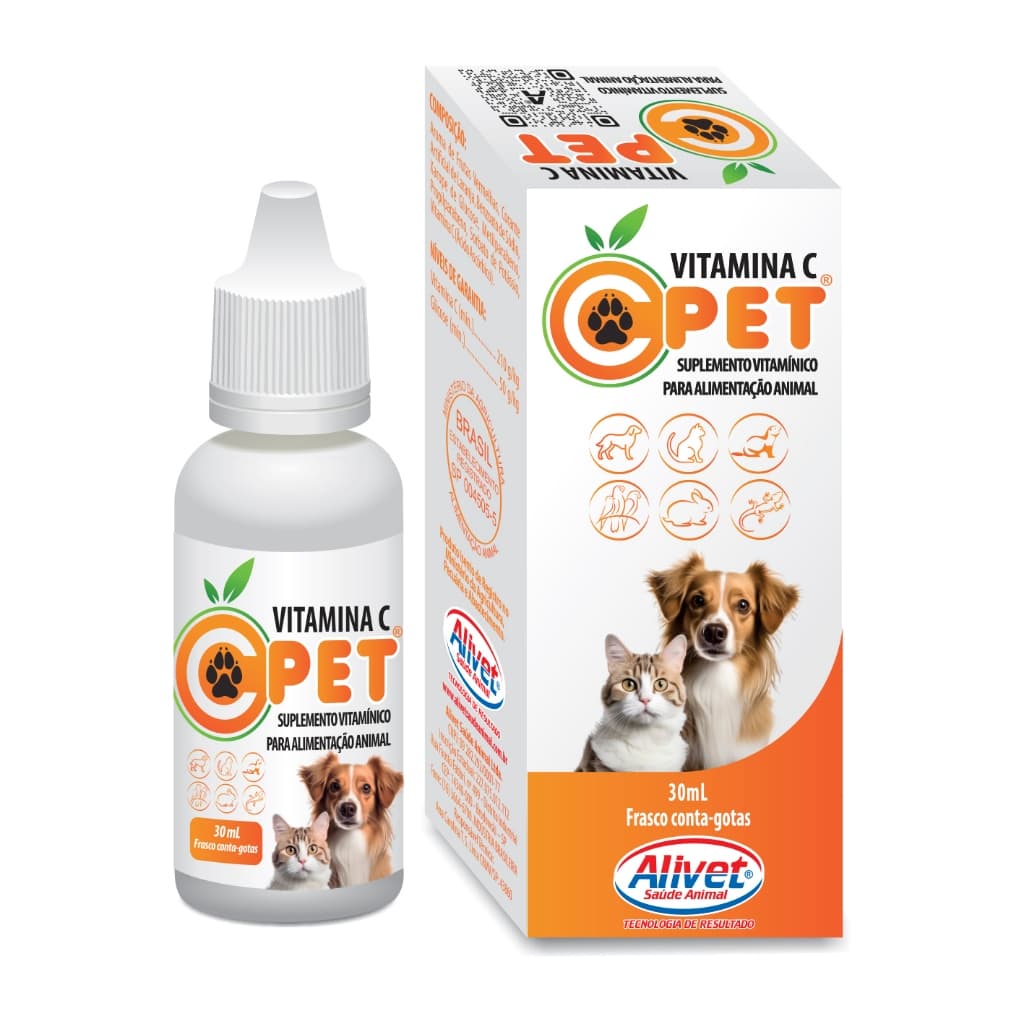 C PET VITAMINA C ALIVET o melhor para seu pet
