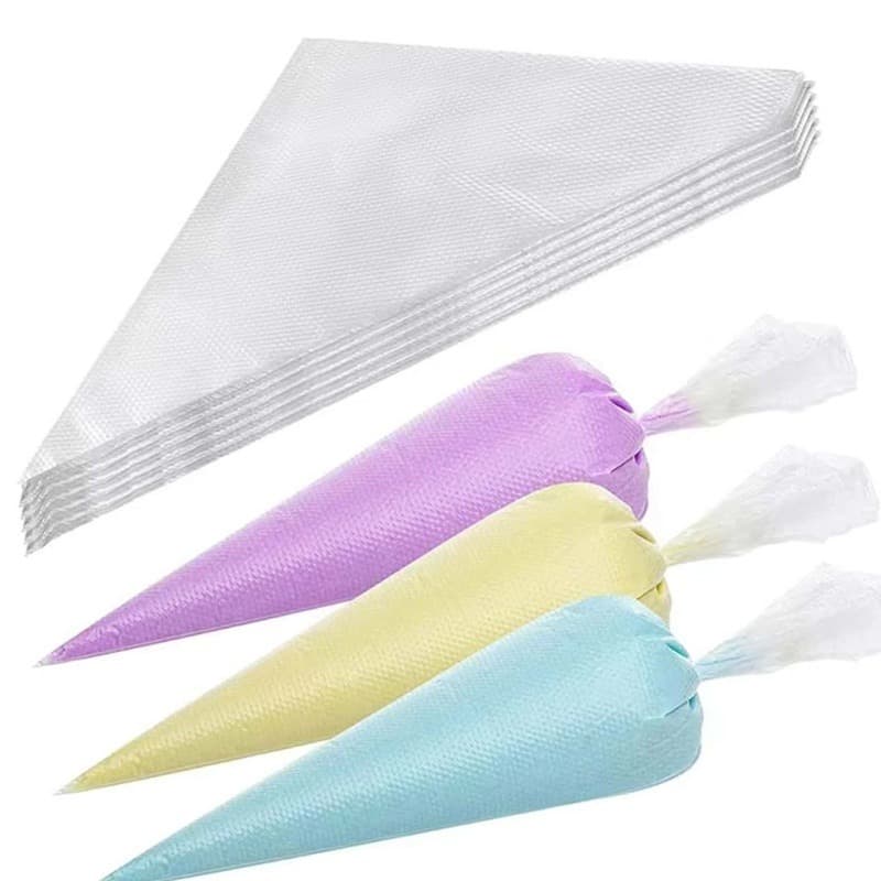 100 unidades Saco De Confeitar Descartável Confeiteiro Cobertura Bolo Doces Cupcake Utensílios