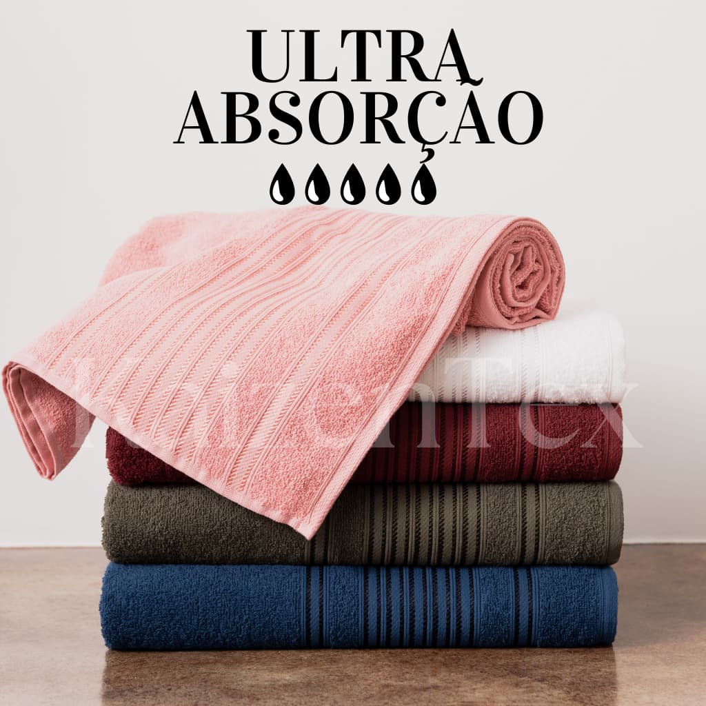 Toalha De Banho Florença Ultra Absorção - 80x1,50  450g - 100% Algodão