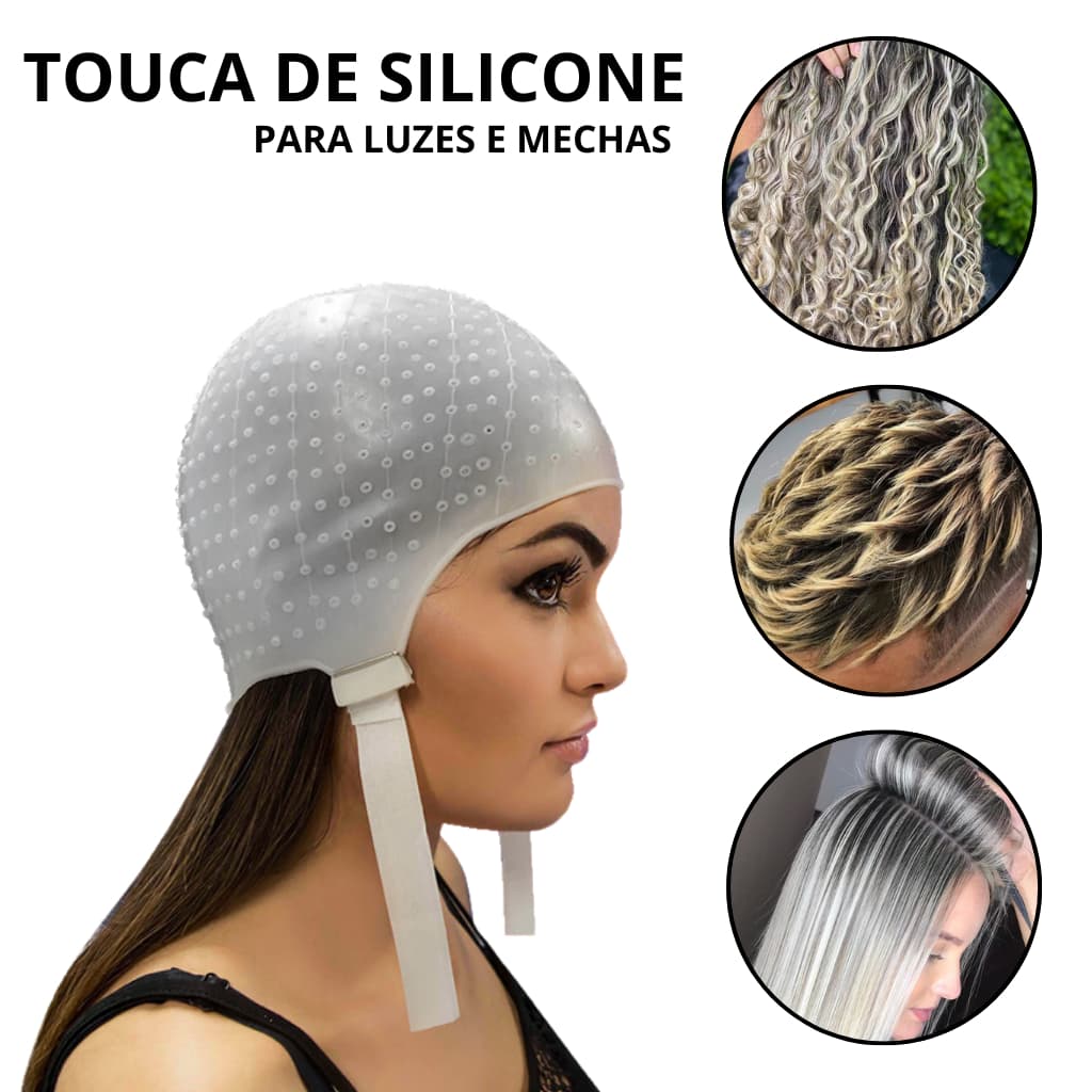 Touca para Luzes Mechas e Reflexos Modelo Romana Silicone